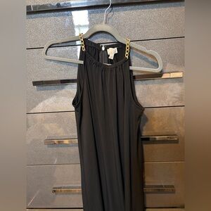 Michael Kors Black Dress with Gold Chain Detail